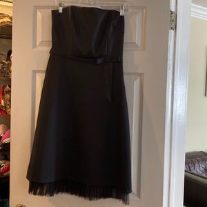 Black cocktail A-line dress